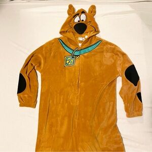 Scooby Doo Adult Unisex Fleece Suit One Piece Pajamas Costume Size Medium